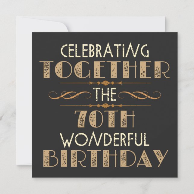 zum 70. Geburtstag Save The Date (Vorderseite)