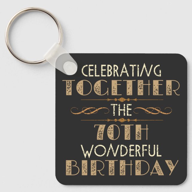 zum 70. Geburtstag Schlüsselanhänger (Vorderseite)