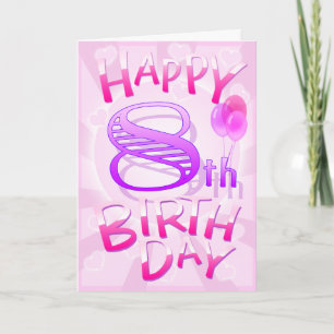 Zum 8. Geburtstag Karte