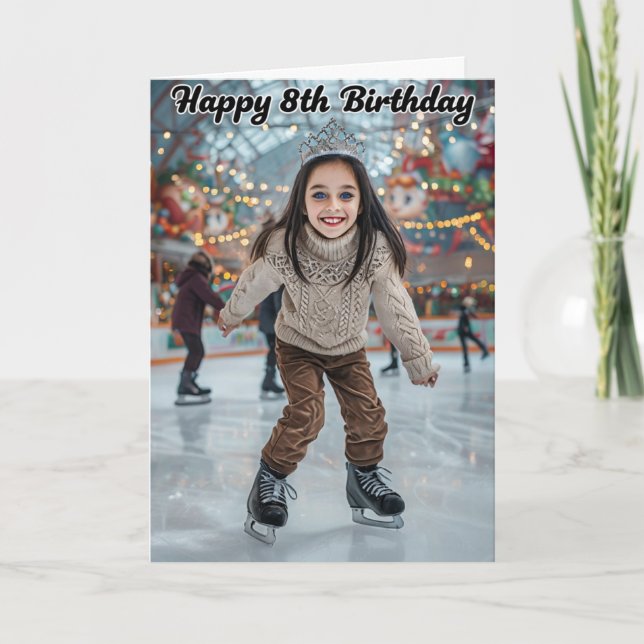 Zum 8. Geburtstag Karte (Vorderseite)