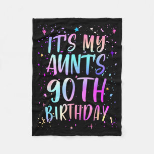 Zum 90. Geburtstag meiner Tante Farbige Glückwünsc Fleecedecke