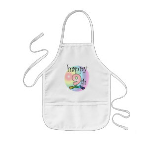 Zum 9. Geburtstag (Rose) Kinderschürze