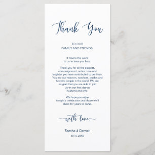 Zum Abendessen Platz Einstellung Danke, Navy Blue, Programm