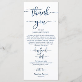 Zum Abendessen Platz Einstellung Danke, Navy Blue, Programm