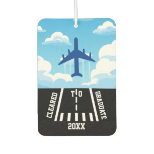 Zum Abschluss freigegeben Jahr Flugzeug Startbahn Autolufterfrischer