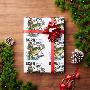 Zum Angeln geboren, zum Schulbesuch gezwungen Geschenkpapier