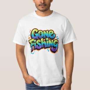 Zum Angeln lustig Regenbogen Cartoon-Geschenk für  T-Shirt