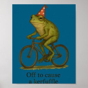 Zum Auslösen eines Wirbels Frosch Meme Poster