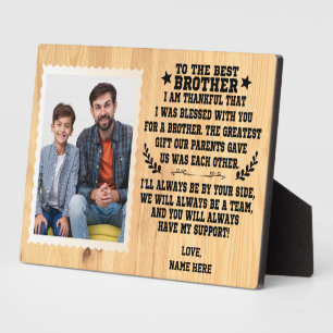 Zum besten Bruder von Schwester oder Bruder & Foto Fotoplatte