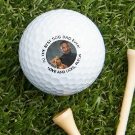 Zum besten Hund-Vater je benutzerdefiniertes Foto  Golfball