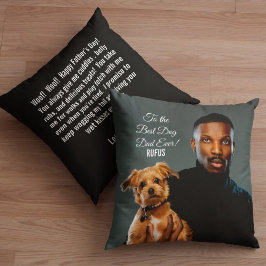 Zum besten Hund-Vater je benutzerdefiniertes Foto Kissen