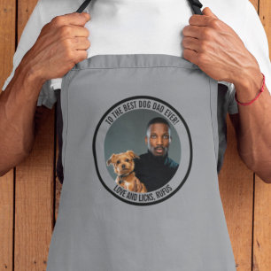 Zum besten Hund-Vater je benutzerdefiniertes Foto Schürze