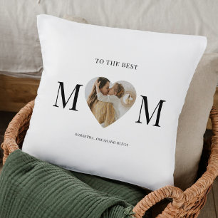 Zum besten Mama Foto Herzklopfen - Personalisiert Kissen