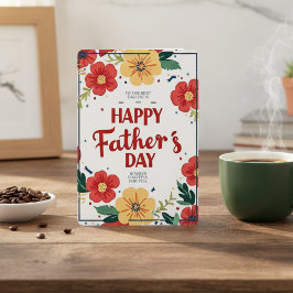 Zum besten Vater der Welt, der Blumenvatertag Feiertagskarte