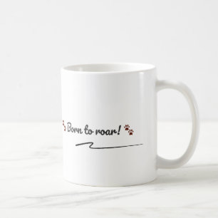 Zum Brüllen geboren – Personalisierter Dinosaurier Kaffeetasse