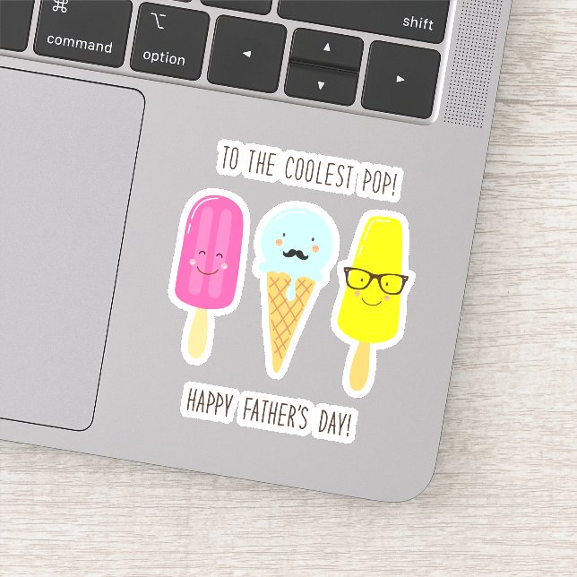 Zum Coolststen Pop - Vatertag Aufkleber (Detail)
