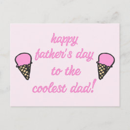Zum coolststen Vater - Niedlicher Eiscreme-Vater-T Postkarte