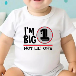 Zum ersten Geburtstag bin ich Big 1 nicht Lil ein  Baby Strampler