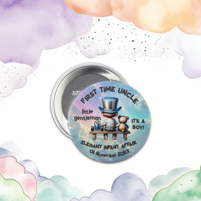 Zum ersten Mal Onkel - Es ist ein Junge | Button (Von Creator hochgeladen)