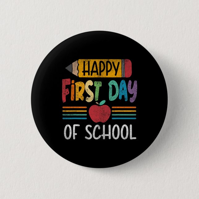 Zum ersten Tag der Lehrerin Jungs Mädchen Button (Vorderseite)