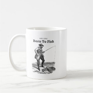 Zum Fischen geboren Kaffeetasse