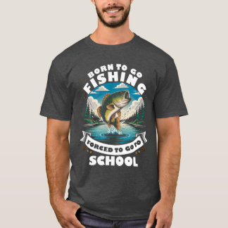 Zum Fischen geboren Lustiges Jugend Outdoor T-Shir T-Shirt