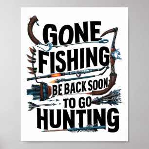 Zum Fischen gegangen, komme bald zurück, um auf di Poster