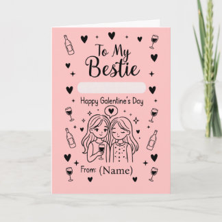 Zum Galentine’s-Tag-Design für meine beste Freundi Karte