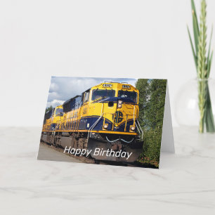 Zum Geburtstag: Alaska Eisenbahn Lokomotive Karte
