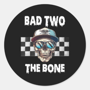 Zum Geburtstagskelett Halloween Skeleton Boy Toddl Runder Aufkleber