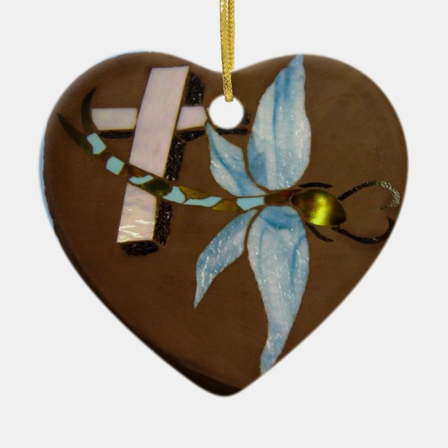 Zum Gedenken an in Buntglas Keramik Ornament (Vorne)