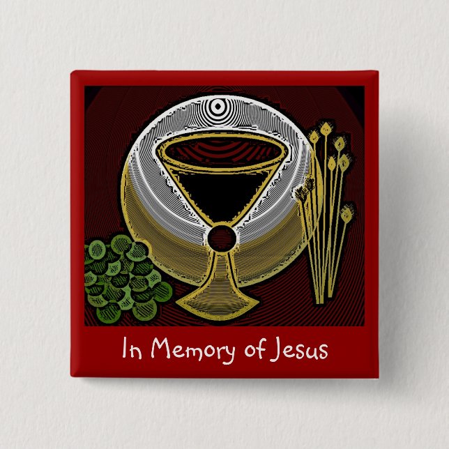 Zum Gedenken an Jesus Button (Vorderseite)