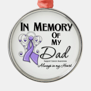 Zum Gedenken an mein Vati-Krebs-Bewusstsein Silbernes Ornament