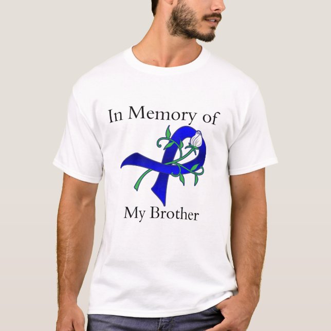 Zum Gedenken an meinen Bruder - Darmkrebs T-Shirt (Vorderseite)