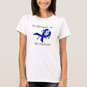 Zum Gedenken an meinen Ehemann - Darmkrebs T-Shirt