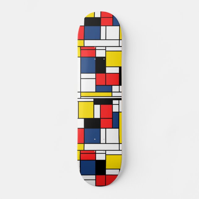 Zum Gedenken an Mondrian - Skate-Plattform Skateboard (Vorderseite)
