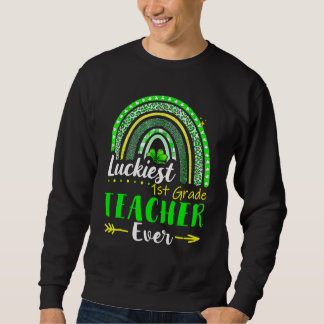 Zum Glück 1. Klasse Lehrer je St Patrick's Day L Sweatshirt