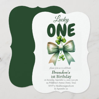 Zum Glück 1 St Patricks Day 1. Geburtstag Einladung