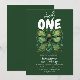 Zum Glück 1 St Patricks Day 1. Geburtstag Einladung