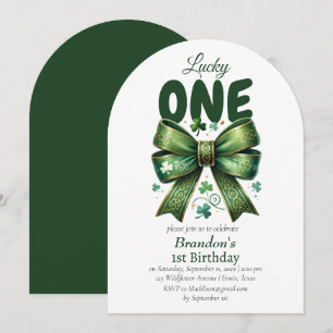 Zum Glück 1 St Patricks Day 1. Geburtstag Einladung