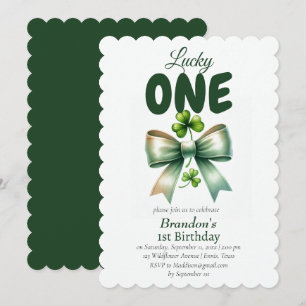 Zum Glück 1 St Patricks Day 1. Geburtstag Einladung