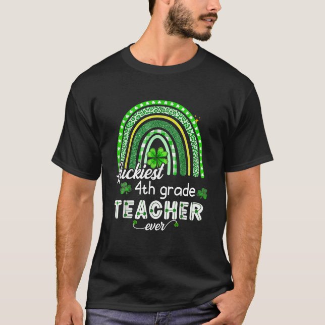 Zum Glück 4. Klasse Lehrer je St Patrick's Day R T-Shirt (Vorderseite)