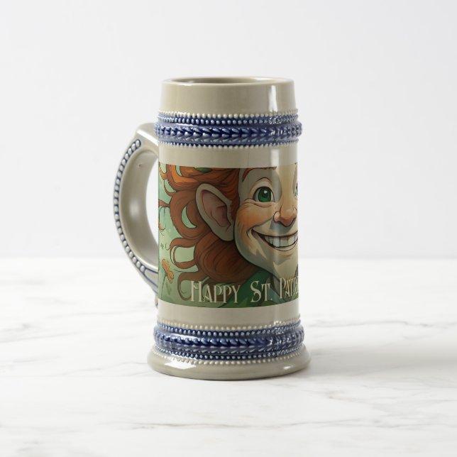Zum Glück am St. Patrick's Day Bierglas (Vorderseite Links)