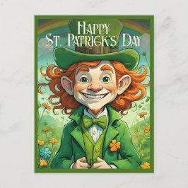 Zum Glück am St. Patrick's Day Feiertagspostkarte