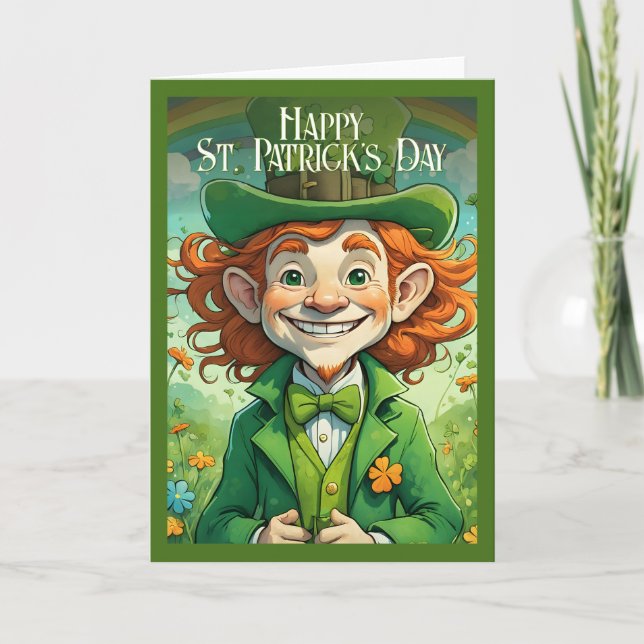 Zum Glück am St. Patrick's Day Karte (Vorderseite)