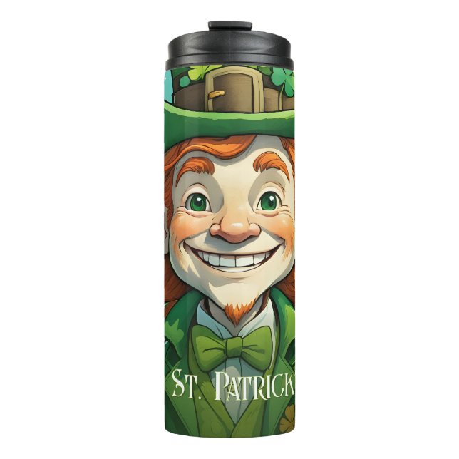Zum Glück am St. Patrick's Day Thermosbecher (Vorderseite)