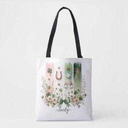 Zum Glück Brushstroke, St. Patrick's Day Tasche