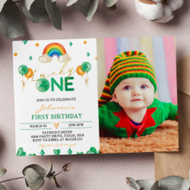 Zum Glück ein St Patrick's Boy 1. Geburtstag Einla Einladung