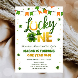 Zum Glück ein St. Patrick's Day Boy zum ersten Geb Einladung