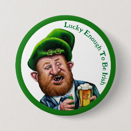 Zum Glück genug, um irisch zu sein - St Patrick's Button